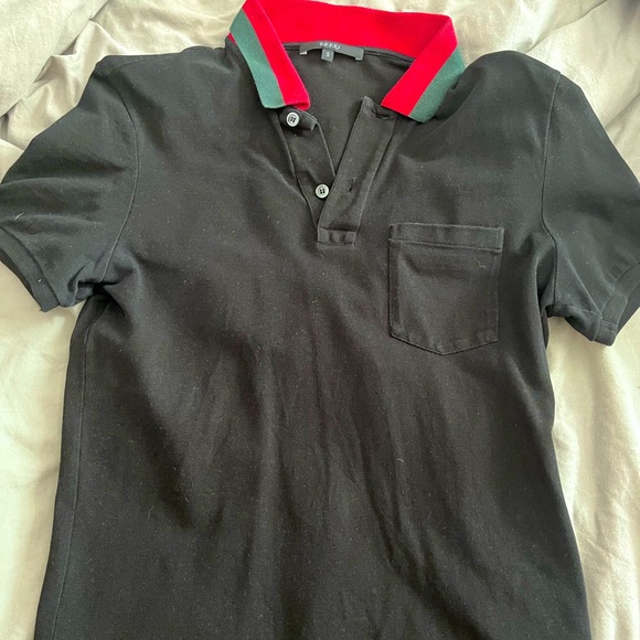 GUCCI COTTON PIQUET POLO WITH WEB COLLAR SIZE SMALL - Picture 2 of 3